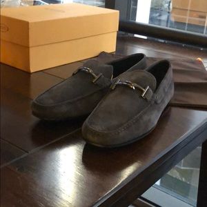 Tod’s City Gommino Driving Shoes Suede, Dark Grey